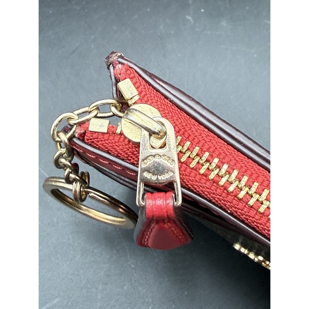 Coach Mini Skinny ID Case 8x11cm Coated Canvas Gold - Picture 3 of 4